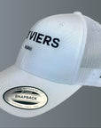 Baseball Cap White -Black Logo Embroidered