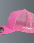 Baseball Cap Pink-White Logo Embroidered