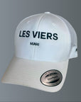 Baseball Cap White -Black Logo Embroidered