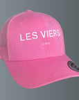 Baseball Cap Pink-White Logo Embroidered