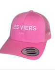 Baseball Cap Pink-White Logo Embroidered